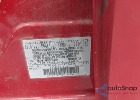 2013 Nissan Sentra S from USA, damaged, VIN 3N1AB7AP9DL764864